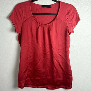The Limited Short Sleeve Red Blouse